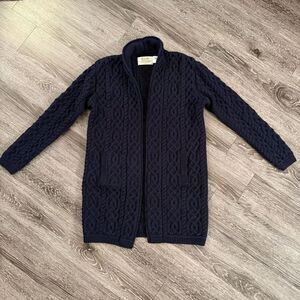 Aran Sweater Market Ladies Plated A‎ra‎n Cable Knit‎ Coat